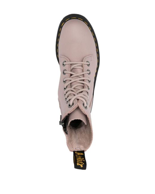Dr. Martens Pink Jadon Iii Vintage Pisa Leather Ankle Boots