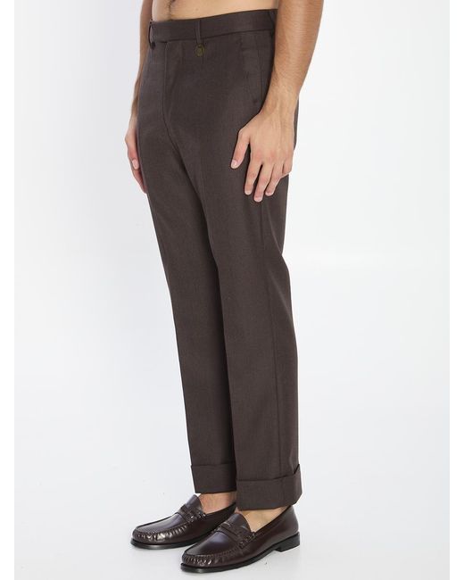 Burberry Gray Tailored Wool Trousers for men