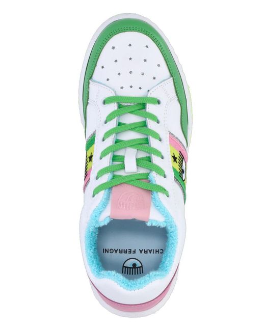 Chiara Ferragni Leather Sneakers Green | Lyst Australia