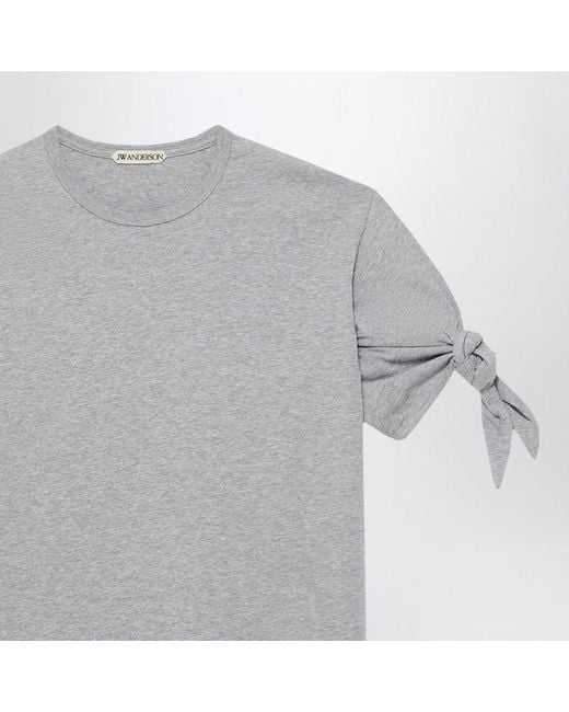 J.W. Anderson Gray Tshirt With Knotted Sleeve for men