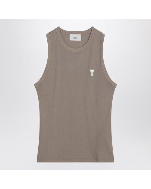 AMI Gray Laurel Ami De Coeur Tank Top for men