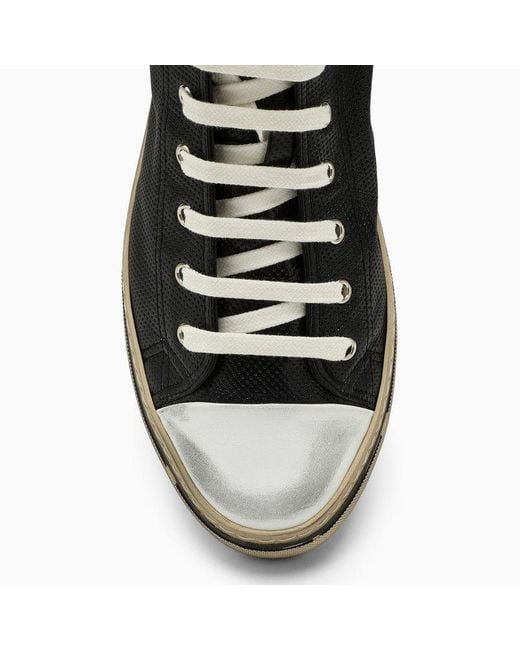 Saint Laurent Black Malibu Lace-up Leather Sneakers for men