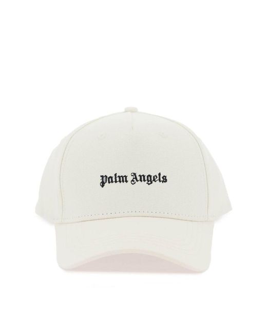 Palm Angels White Embroidered Baseball Cap for men