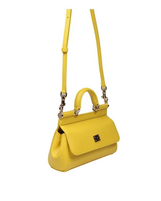 Dolce & Gabbana Yellow Handbag From The Sicily Line