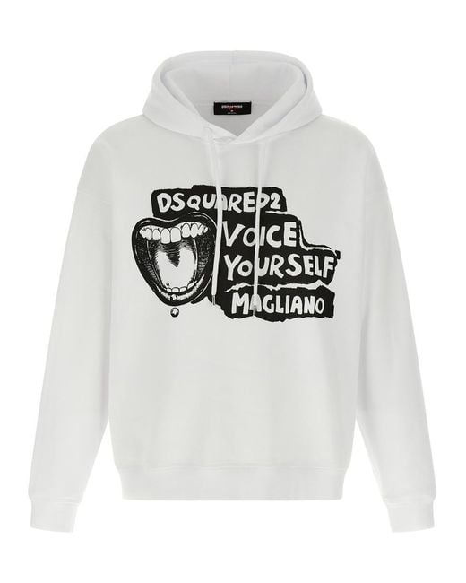 DSquared² White Magliano X Capsule Hoodie for men