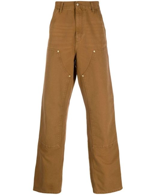 Carhartt Brown Double Knee Panelled Loose-fit Trousers for men