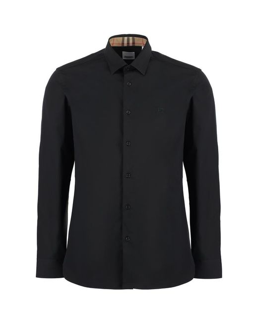 Burberry Black Cotton Shirt for men