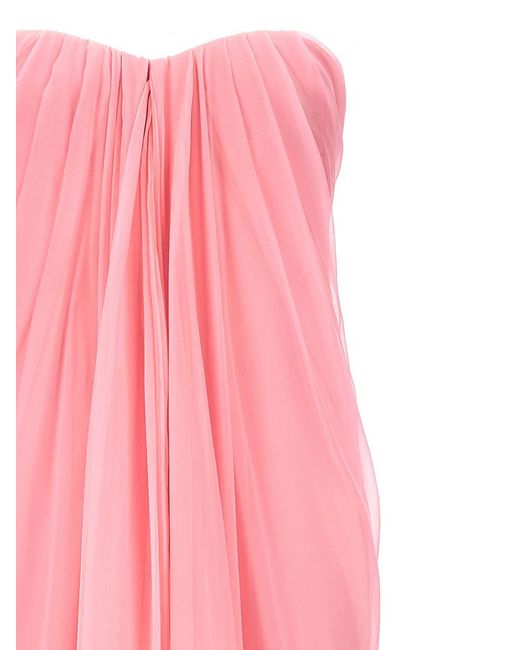 Alexander McQueen Pink Draped Dress