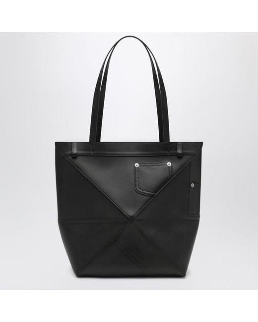 Loewe Black Medium Puzzle Fold Panta Tote Bag