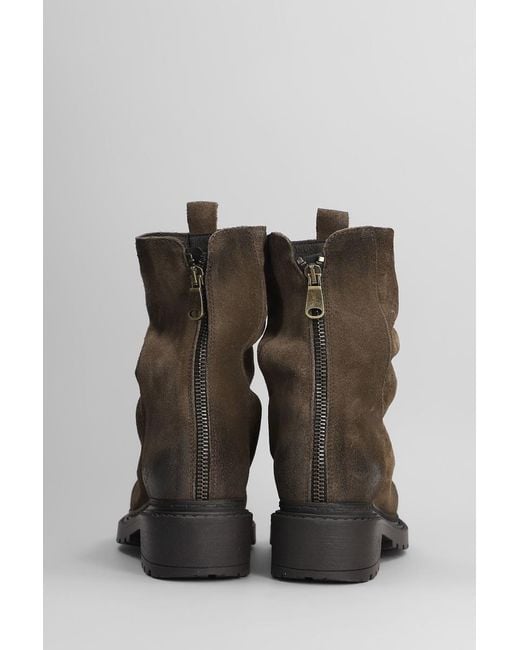 METISSE Brown Low Heels Ankle Boots
