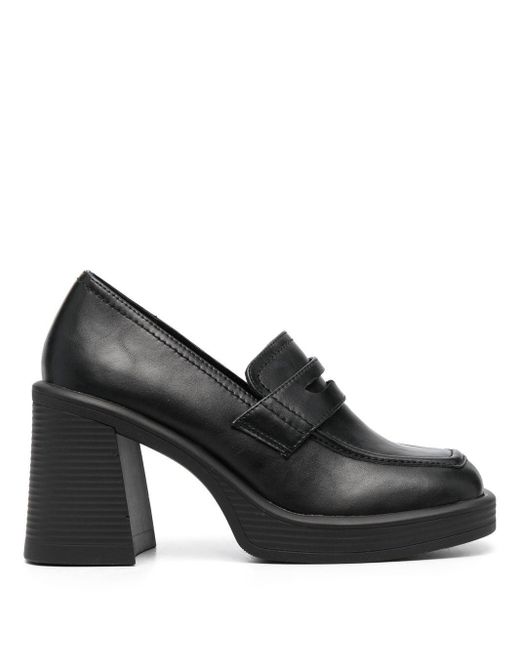 Steve Madden Leather Flat Shoes Black | Lyst