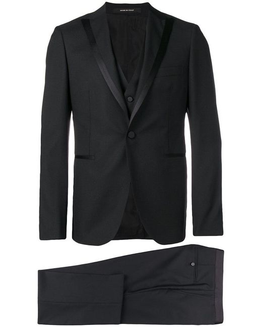 Tagliatore Black Three-Piece Suit for men