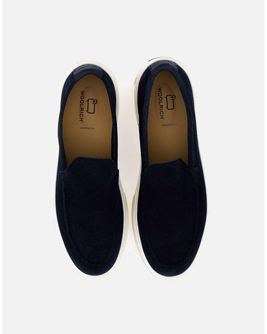 Woolrich Blue Flat Shoes for men