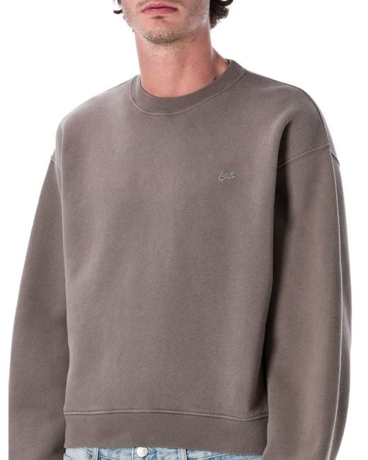 ERL Gray Script Crewneck Sweatshirt