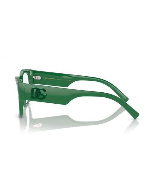 Dolce & Gabbana Green Dg3377 Dg Crossed Eyeglasses