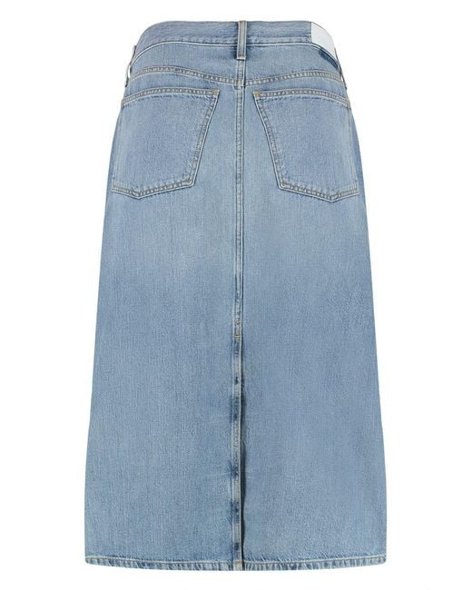 Re/done Blue Denim Skirt