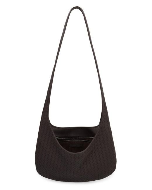 Bottega Veneta Black Veneto Leather Crossbody Bag for men