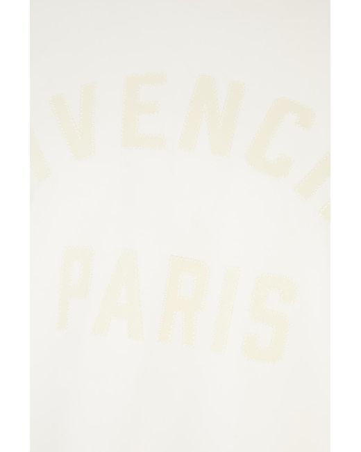 Givenchy White Paris Cotton T-shirt for men
