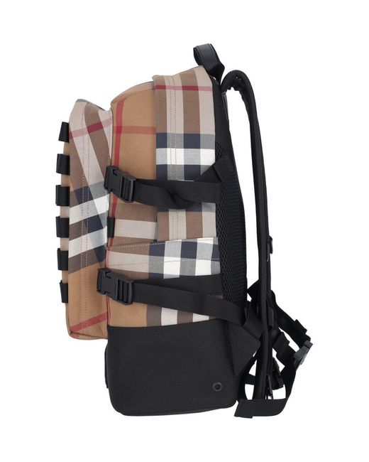 Burberry Black Vintage Check Backpack for men