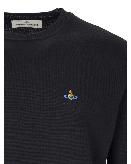 Vivienne Westwood Logo Sweater in Blue for Men Lyst