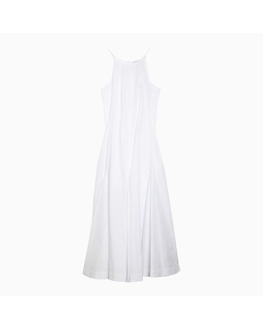 Sportmax White Cotton Midi Dress