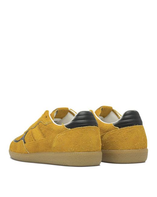 Alohas Tb.490 Rife Suede Fuzzy Yellow Leather Sneakers for men