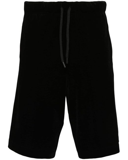 Versace Black Rx Patch Logo Shorts for men