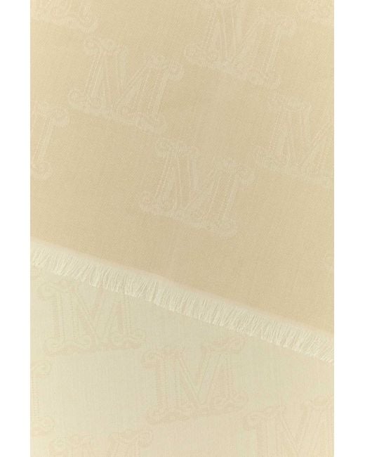 Max Mara Natural Viscose Blend Whisky Scarf