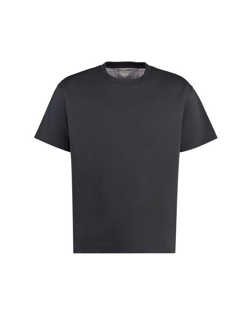 Bottega Veneta Black Cotton Crew-Neck T-Shirt for men