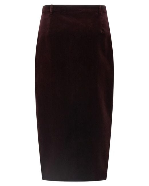 Saint Laurent Black Velvet Skirt