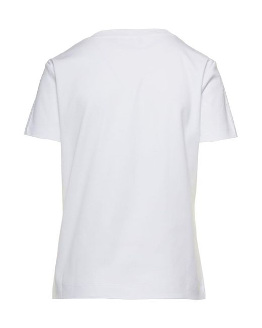Dolce & Gabbana White T-Shirt With Logo Lettering Print