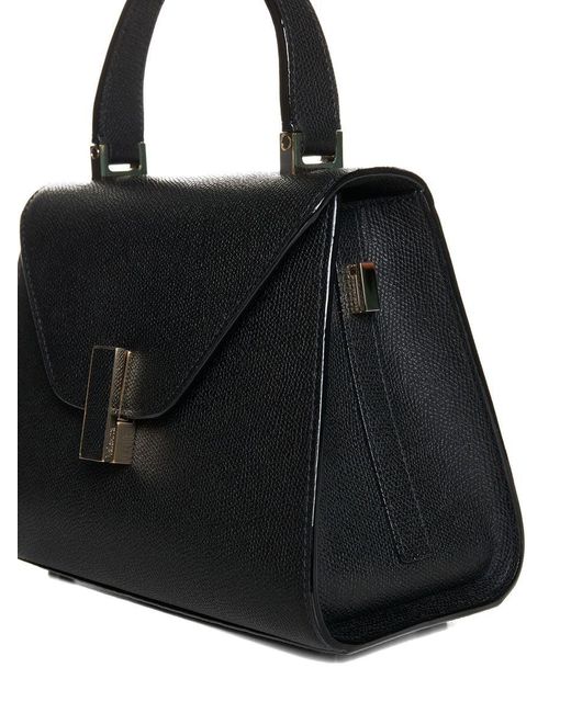 Valextra Black Iside Mini Leather Handbag