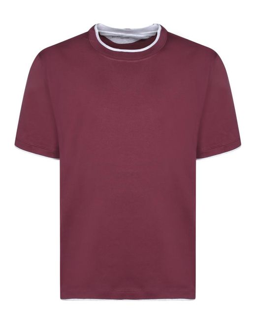 Brunello Cucinelli Red T-Shirts for men
