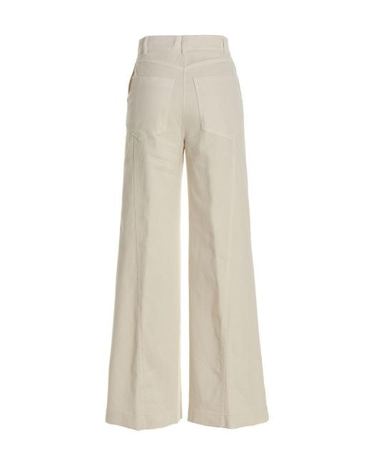 Nude White Wide Leg Jeans