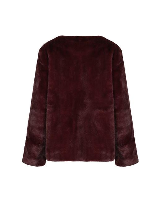 Ralph Lauren Purple Faux Fur Jacket