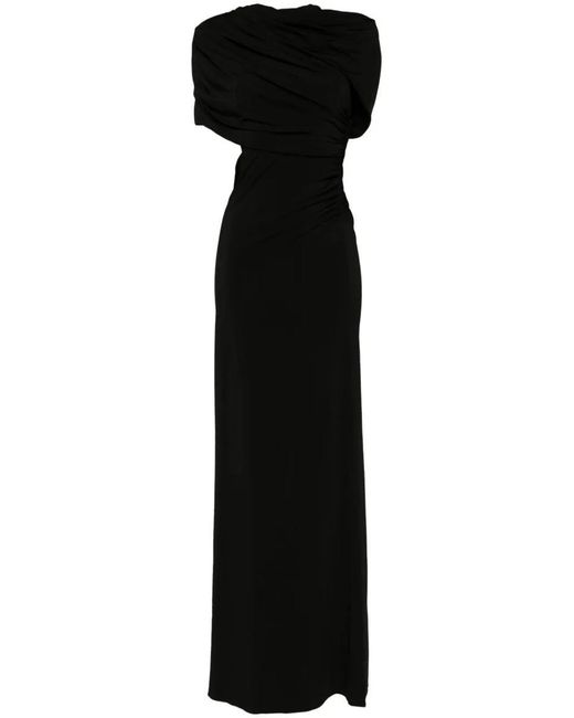Stella McCartney Black Draped Evening Dress