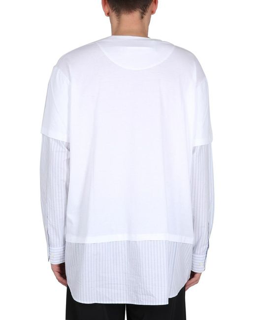 MM6 by Maison Martin Margiela White Cotton T-shirt for men