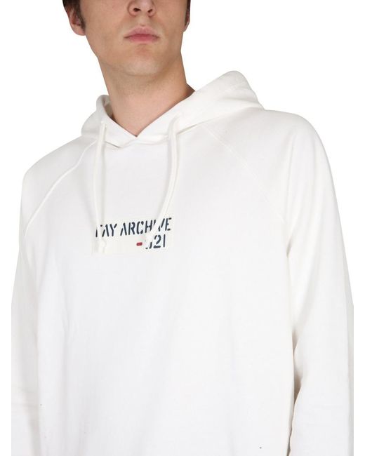 Fay White " Archive" Sweatshirt for men