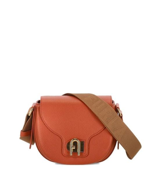 Furla Orange Lotus Mini Crossbody Bags