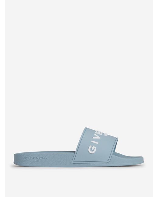 Givenchy Blue Pool Logo Sandals for men