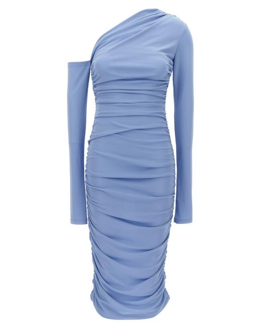 ANDAMANE Blue 'olimpia' Midi Dress