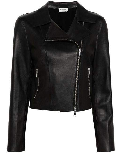 P.A.R.O.S.H. Black Leather Biker Jacket