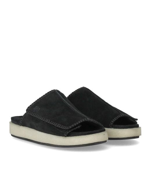 Clarks|SLIPPERS (OverleighSlide Black Suede (26175779)) Clarks Overleigh Slide in Black for Men | Lyst