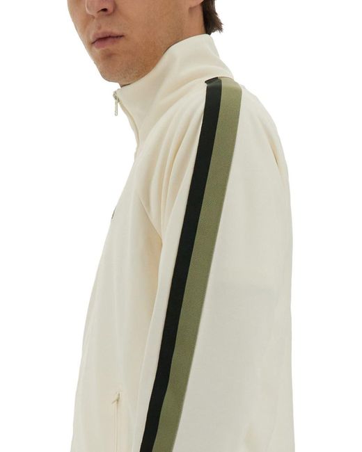 Fred Perry Natural Track Jacket With Two-Color Webbing for men
