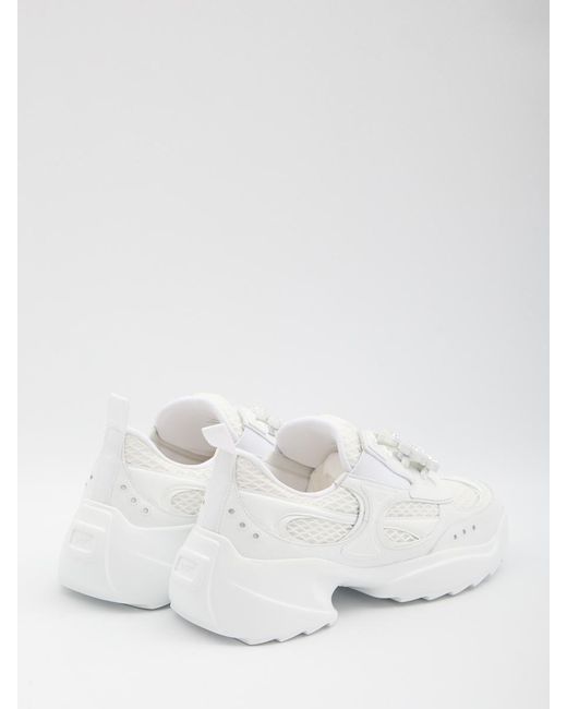 Roger Vivier White Viv' On The Run Sneakers