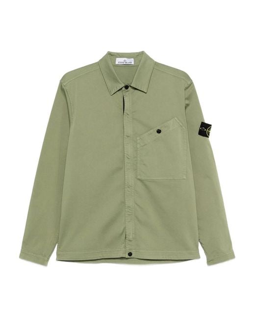 Stone Island Overshirt in Green for Men Lyst UK