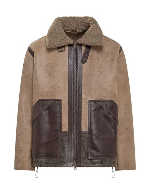 Salvatore Santoro Brown Leather Jacket for men