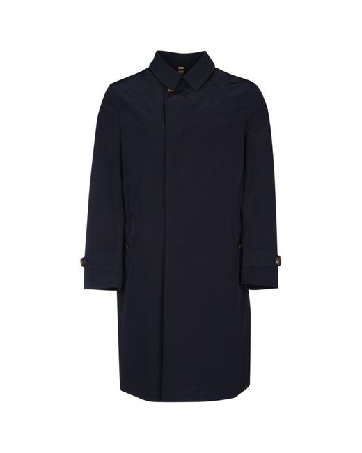 Brunello Cucinelli Blue Single-Breasted Trenchcoat for men