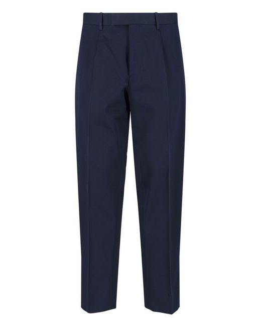 Zegna Blue Tailored Trousers for men