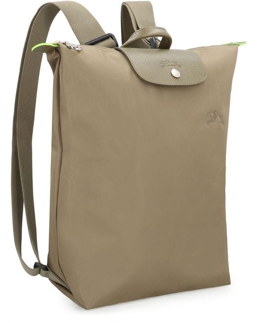 Longchamp Green "M Le Plaige" Backpack